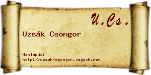 Uzsák Csongor névjegykártya