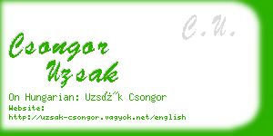 csongor uzsak business card